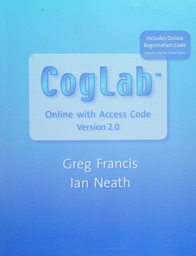 Cover of Coglab Online With Access Code, Version 2.0