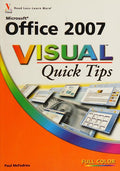Cover of Microsoft Office 2007 Visual Quick Tips
