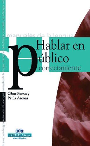 Cover of Hablar en público correctamente (Manuales de la lengua series)